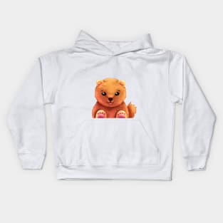 Spitz dog cartoon Kids Hoodie